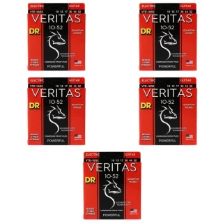 VTE-10/52 Veritas Electric Guitar Strings - .010-.052 Medium to Heavy (5-pack)