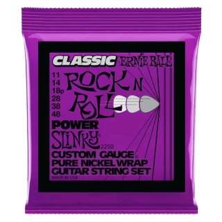 2250 Power Slinky Classic Rock N Roll Electric Guitar Strings - .011-.048