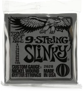 2628 Regular Slinky Nickel Wound Electric Guitar Strings - .009-.105 9-string