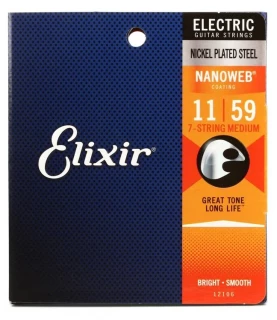 12106 Nanoweb Electric Guitar Strings - .011-.059 7-string Medium