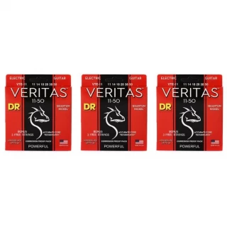 VTE-11 Veritas Electric Guitar Strings - .011-.050 Heavy (3-Pack)