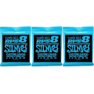 2238 Extra Slinky RPS Nickel Wound Electric Guitar Strings - .008-.038 (3-Pack)
