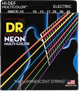 NMCE-10 Hi-Def Neon Multi-Color K3 Coated Electric Guitar Strings - .010-.046 Medium