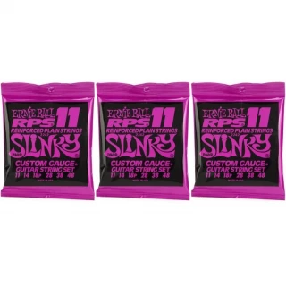 2242 Power Slinky RPS Nickel Wound Electric Guitar Strings - .011-.048 (3-Pack)