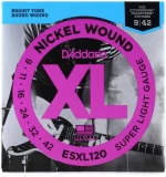 ESXL120 XL Double Ball End Nickel Wound Electric Guitar Strings - .009-.042 Super Light