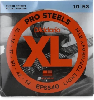 EPS540 XL ProSteels Electric Guitar Strings - .010-.052 Light Top/Heavy Bottom