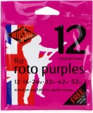 R12 Roto Purples Nickel On Steel Electric Guitar Strings - .012-.052 Medium Heavy