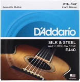 EJ40 Silk and Steel Folk Acoustic Guitar Strings - .011-.047 Light