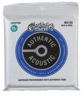 MA130 Authentic Acoustic Superior Performance Silk and Steel Guitar Strings - .0115-.047 Custom