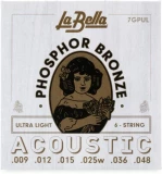 7GPUL Phosphor Bronze Acoustic Guitar Strings - .009-.048 Ultra Light