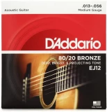 EJ12 80/20 Bronze Acoustic Guitar Strings - .013-.056 Medium