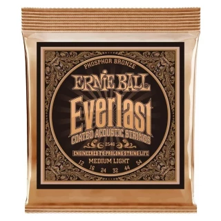 2546 Everlast Coated Phosphor Bronze Acoustic Guitar Strings - .012-.054 Medium Light