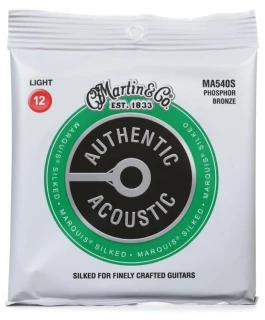 MA540S Authentic Acoustic Marquis Silked 92/8 Phosphor Bronze Guitar Strings - .012-.054 Light