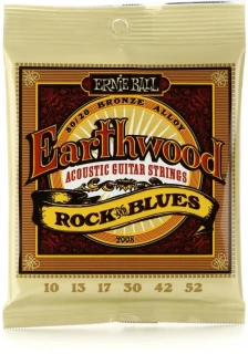 2008 Earthwood 80/20 Bronze Acoustic Guitar Strings - .010-.052 Rock and Blues