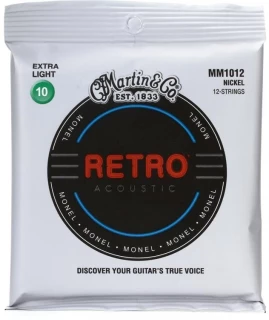 MM1012 Retro Acoustic Guitar Strings - .010-.047 Extra Light 12-string