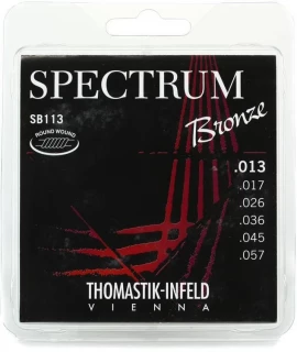 SB113 Spectrum Bronze Acoustic Guitar Strings - .013-.057 Medium