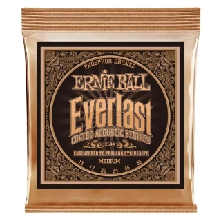 2544 Everlast Coated Phosphor Bronze Acoustic Guitar Strings - .013-.056 Medium