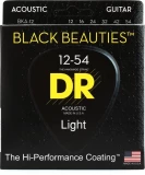 BKA-12 Black Beauties K3 Coated Acoustic Guitar Strings - .012-.054 Light