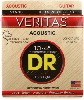 VTA-10 Veritas Phosphor Bronze Acoustic Guitar Strings - .010-.048 Extra Light