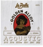 40PS Golden Alloy Acoustic Guitar Strings - .012-.052 Light