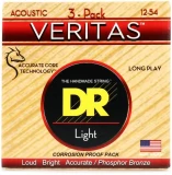 VTA-12 Veritas Phosphor Bronze Acoustic Guitar Strings - .012-.054 Light Factory 3-Pack