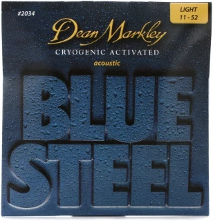 2034 Blue Steel 92/8 Bronze Cryogentic Activated Acoustic Guitar Strings - .011-.052 Light