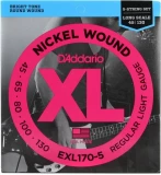 EXL170-5 Nickel Wound Bass Guitar Strings - .045-.130 Regular Light Long Scale 5-string