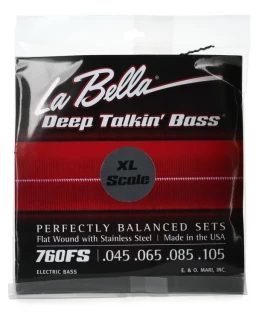 760FS Deep Talkin' Bass Flatwound Bass Guitar Strings - .045-.105 Standard Extra Long Scale