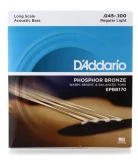 EPBB170 Phosphor Bronze Acoustic Bass Guitar Strings - .045-.100 Regular Light Long Scale 4-string