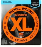 EXL160-5 Nickel Wound Bass Guitar Strings - .050-.135 Medium Long Scale 5-string