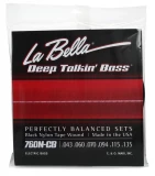 760N-CB Deep Talkin' Bass Black Nylon Tapewound Bass Guitar Strings - .043-.135 Standard 6-string