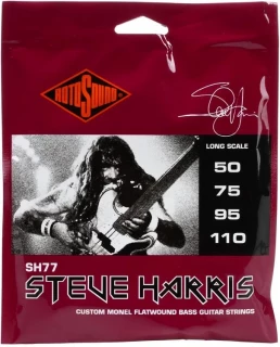 SH77 Steve Harris Custom Monel Flatwound Bass Guitar Strings - .050-.110 Long Scale 4-string