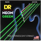 NGB-45 Hi-Def Neon Green K3 Coated Bass Guitar Strings - .045-.105 Medium