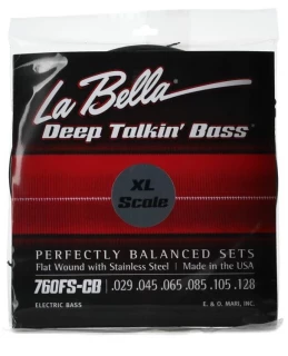 760FS-CB-XL Deep Talkin' Bass Flatwound Bass Guitar Strings - .029-.128 Standard Extra Long Scale 6-string