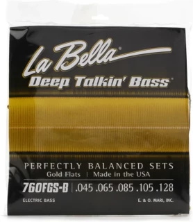 760FGS-B Deep Talkin' Bass Gold Flats Electric Bass Guitar Strings - .045-.128 5-string