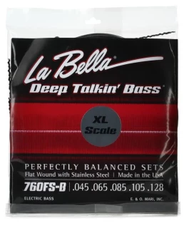 760FS-B-XL Deep Talkin' Bass Flatwound Bass Guitar Strings - .045-.128 5-string Extra Long Scale