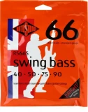 RS66S Swing Bass 66 Stainless Steel Roundwound Bass Guitar Strings - .040-.090 Standard Short Scale 4-string