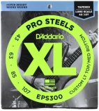 EPS300 Pro Steels Tapered Roundwound Steel Bass Guitar Strings - .043-.107 Custom Light Top/Medium Bottom Long Scale 4-string