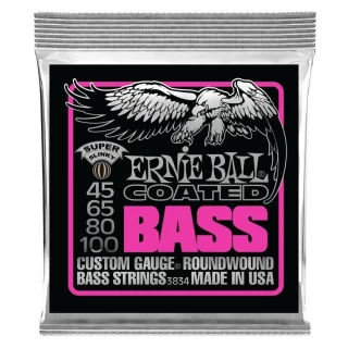 3834 Super Slinky Coated Electric Bass Guitar Strings - .045-.100