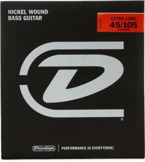 DBN45105XL Nickel Wound Bass Guitar Strings - .045-.105 Extra Long Scale