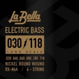 RX-N6A Rx Nickel Roundwound Bass Guitar Strings - .030-.118 Long Scale 6-string