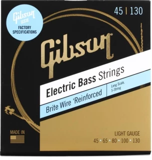 SBG5-LSL Brite Wire Electric Bass Guitar Strings - .045-.130 Light Long Scale 5-string