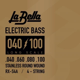 RX-S4A Rx Stainless Roundwound Bass Guitar Strings - .040-.100 Long Scale