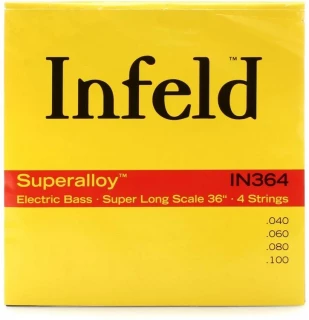 IN364 Infeld Bass Guitar Strings - .040-.100 Super Long Scale 36" 4-string