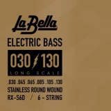 RX-S6D Rx Stainless Roundwound Bass Guitar Strings - .030-.130, Long Scale, 6-string