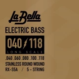 RX-S5A RX Stainless Roundwound Bass Guitar Strings - .040-.118 Long Scale 5-string