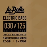 RX-S6B Rx Stainless Roundwound Bass Guitar Strings - .030-.125 Long Scale, 6-string
