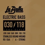 RX-S6A Rx Stainless Roundwound Bass Guitar Strings - .030-.118 Long Scale 6-string