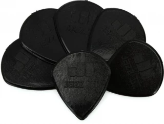 47P3S Nylon Jazz III Guitar Picks - 1.38mm Black Stiffo Point Tip (6-pack)