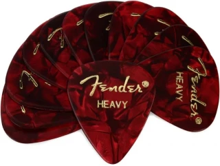 351 Shape Premium Celluloid Picks - Heavy Red Moto 12-pack